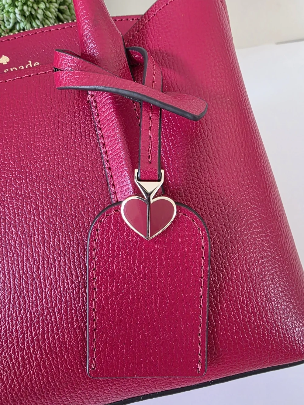 Kate Spade Margaux Mini Satchel Crossbody Hot Chili Red Textured Leather